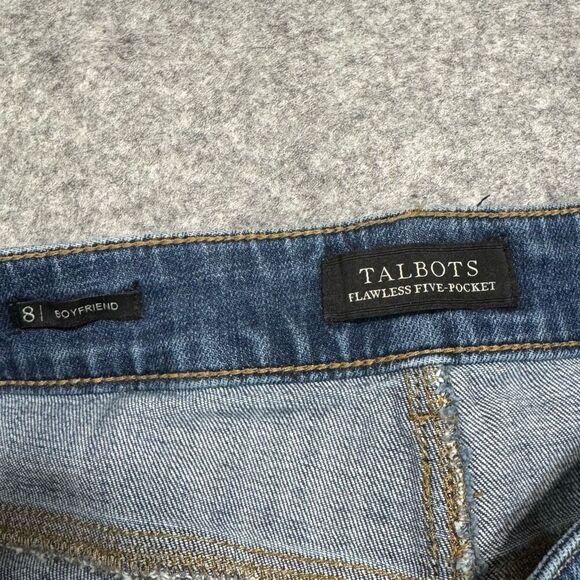 Talbots Women's Straight Leg Boyfriend Jeans Size 8 Flawless Fit Denim - Picture 5 of 7